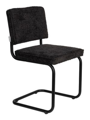 Zuiver Eetkamerstoel 'Ridge' Soft, Bouclé, kleur Zwart