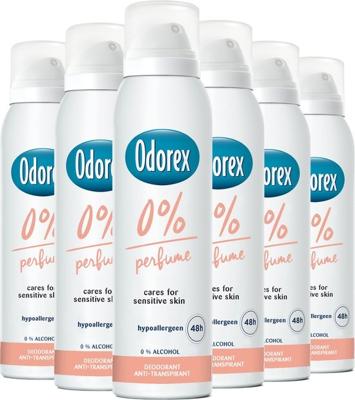 Odorex Odorex Deospray - 0% Parfum 150 ml. 6 x Voordeelpak