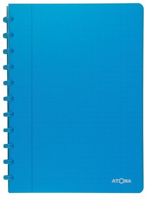 Atoma Trendy schrift, ft A4, 144 bladzijden, commercieel geruit, transparant turkoois