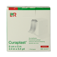 Curaplast Sensitive wondpleister 5m x 6cm 1 Rol