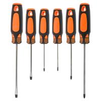 FX Tools Schroevendraaiers set - 6-delig - plat en kruiskop - 3-5-6 mm - Gereedschap set