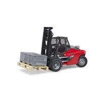 Bruder linde ht160s heftruck met pallet en 3 palletkooien