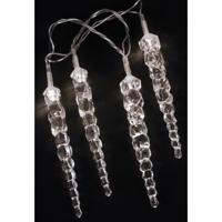Ijspegelverlichting - 2x - 40 led lampjes - helder/koel wit - 400 cm - buiten