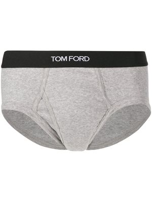 TOM FORD slip à logo - Gris