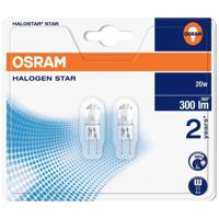 OSRAM Halogeenlamp Energielabel: G (A - G) G4 33 mm 12 V 20 W Warmwit Stiftfitting Dimbaar 2 stuk(s)