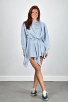 IRO jurk Utenia 26SWM33UTENIA blue left bank stripe