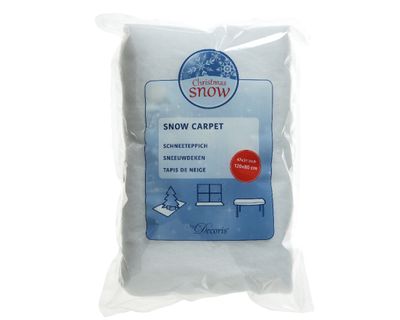 Sneeuwdeken pes l120b80h1 cm wit kerst - Decoris