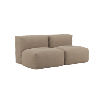 Soft Sofa Indoor - 2 Seater - Brun - SACKit