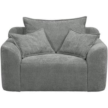 Loveseat Elsa - stof Eden - grijs - Leen Bakker