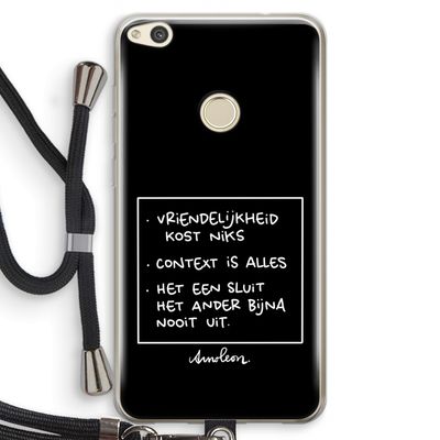 Mijn Motto's: Huawei Ascend P8 Lite (2017) Transparant Hoesje met koord