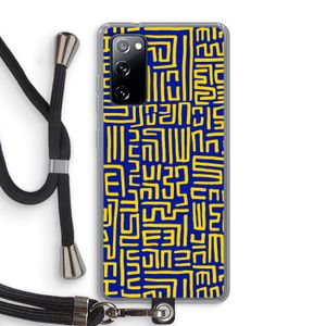 Majorelle Blue Print: Samsung Galaxy S20 FE / S20 FE 5G Transparant Hoesje met koord
