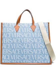 Versace sac cabas Versace Allover en jean - Bleu