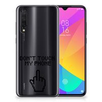 Xiaomi Mi 9 Lite Silicone-hoesje Finger Don't Touch My Phone - thumbnail