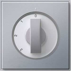 Gira TX 44 ventilatorschakelaar met draaiknop aluminium
