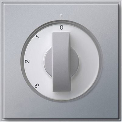 Gira TX 44 ventilatorschakelaar met draaiknop aluminium