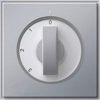 Gira TX 44 ventilatorschakelaar met draaiknop aluminium