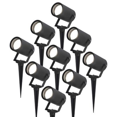 HOFTRONIC™ 9x Spikey LED Prikspot 5 Watt 6000K zwart IP65 waterdicht