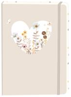 Notitieboek wit hart a5 lijn 92pag sc beige