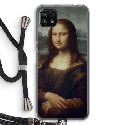 Mona Lisa: Samsung Galaxy A22 5G Transparant Hoesje met koord Mona Lisa: Samsung Galaxy A22 5G Transparant Hoesje met koord