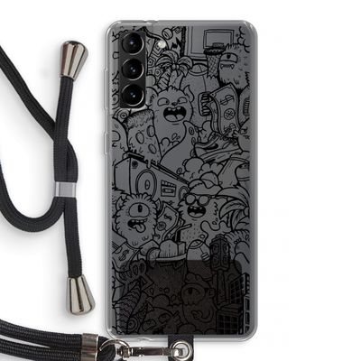 Vexx Black City : Samsung Galaxy S21 Plus Transparant Hoesje met koord