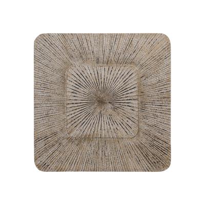 Dishita Cream vierkante MDF wandpaneel geribbeld klein