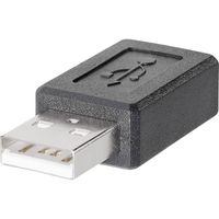 TRU COMPONENTS 1582502 Adapter USB-A 2.0 stekker - Mini-USB B bus 1 stuk(s) - thumbnail