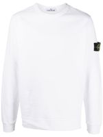 Stone Island sweat en coton à patch Compass - Blanc