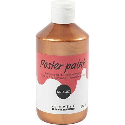 Creativ Company Tempera verf metallic , metallic koper, 300 ml/ 1 doos