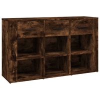 vidaXL Dressoir 100x30x59,5 cm bewerkt hout gerookt eikenkleurig - thumbnail