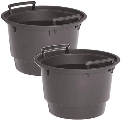 Kunststof binnenpot - 2x - 8 liter - 27,5 x 17 cm - inzetbak voor bloempotten/plantenpotten