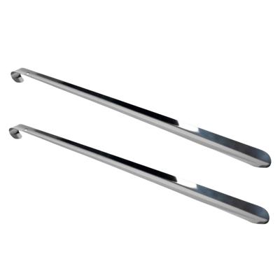 Gerimport Schoenlepel - 2x - 51 cm - metaal - zilver - met haak - instaphulp - schoenen