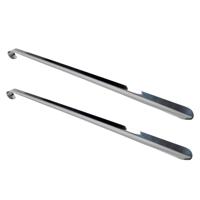 Gerimport Schoenlepel - 2x - 51 cm - metaal - zilver - met haak - instaphulp - schoenen