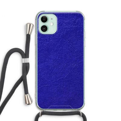 Majorelle Blue: iPhone 11 Transparant Hoesje met koord