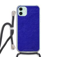 Majorelle Blue: iPhone 11 Transparant Hoesje met koord