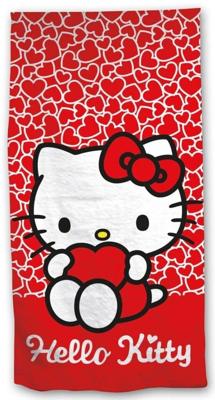 Hello Kitty strandlaken rood polyester 70 x 140 cm