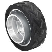 VidaXL Wiel voor neuswiel ø19,5x10 cm massief aluminium en rubber