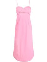 Simkhai robe bustier mi-longue à découpe - Rose