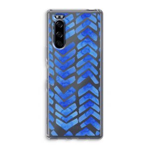 Blauwe pijlen: Sony Xperia 5 Transparant Hoesje