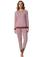 Rebelle Dames Pyjama katoen met lange mouwen - Rood - Maat 46