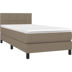 The Living Store Boxspring - LED-verlichting - Pocketvering - Huidvriendelijk - 203 x 90 x 78/88 cm - Bedmatras 90 x