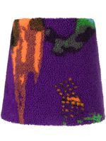 MSGM jupe imprimée à design en peau lainée - Violet