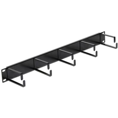Delock 42496 19 inch Kabelgeleiding voor patchkast 1 HE Diepzwart (RAL 9005)