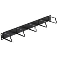 Delock 42496 19 inch Kabelgeleiding voor patchkast 1 HE Diepzwart (RAL 9005)