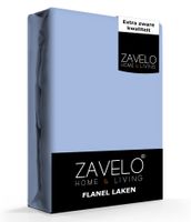 Zavelo Flanel Laken Blauw-Lits-jumeaux (240x260 cm) - thumbnail