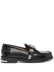 Toga Virilis buckle-detail leather loafers - Noir