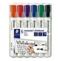 Viltstift Staedtler Lumocolor 351 whiteboard set Ãƒ 6 stuks assorti