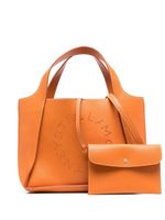 Stella McCartney sac porté épaule Stella Logo en cuir grainé - Orange