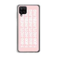 Hotline bling pink: Samsung Galaxy A12 Transparant Hoesje