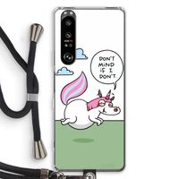 Unicorn: Sony Xperia 1 III Transparant Hoesje met koord