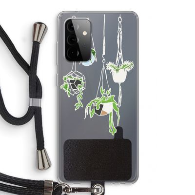Hang In There: Samsung Galaxy A72 5G Transparant Hoesje met koord